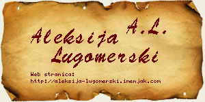 Aleksija Lugomerski vizit kartica